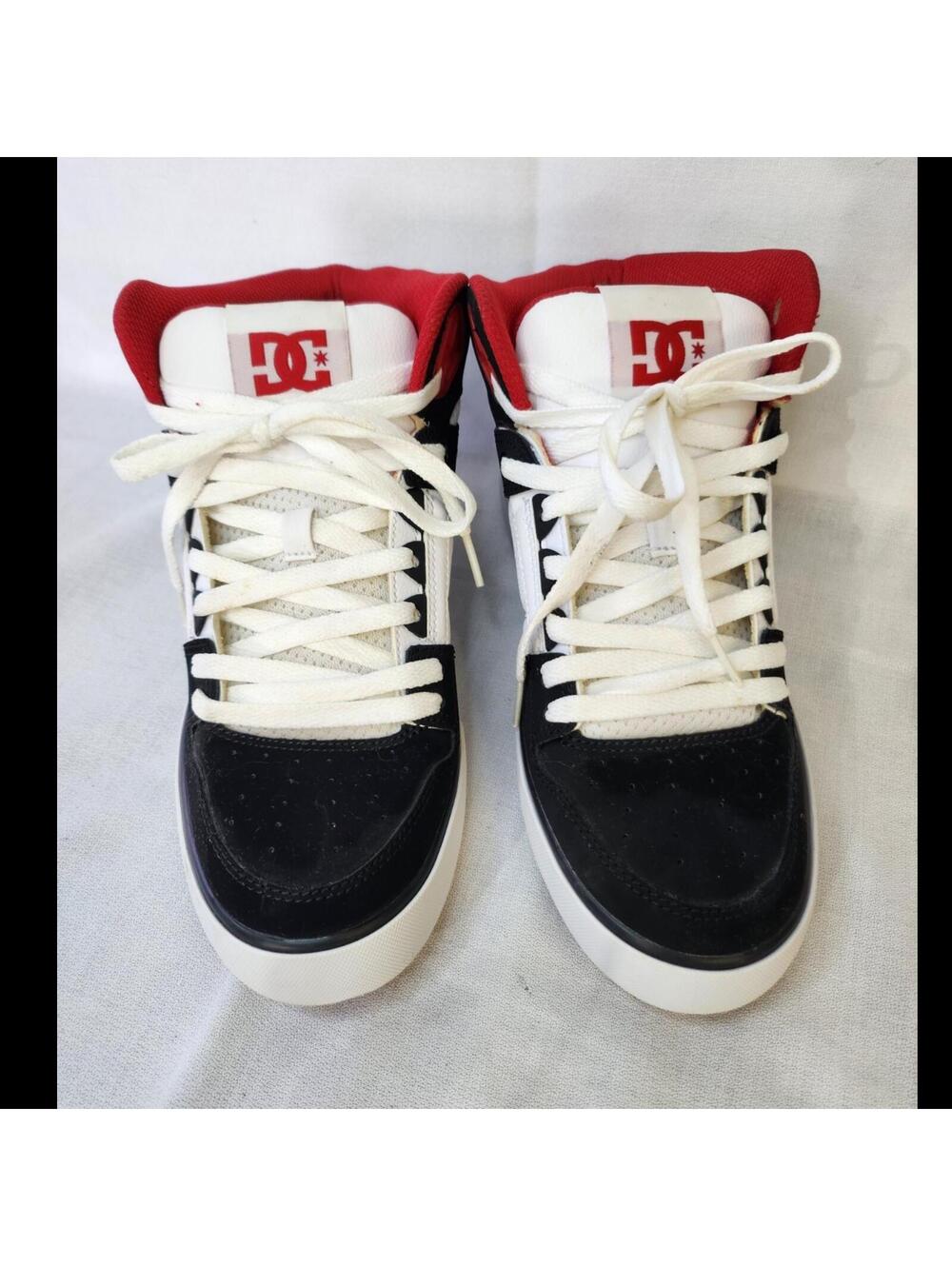 DC Men's Pure High-Top Skateboarding Shoes Black Size 8.5